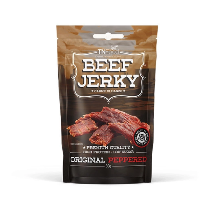 Beef Jerky Peppered - Beef Jerky Peppered 30 g - Tsunami Nutrition