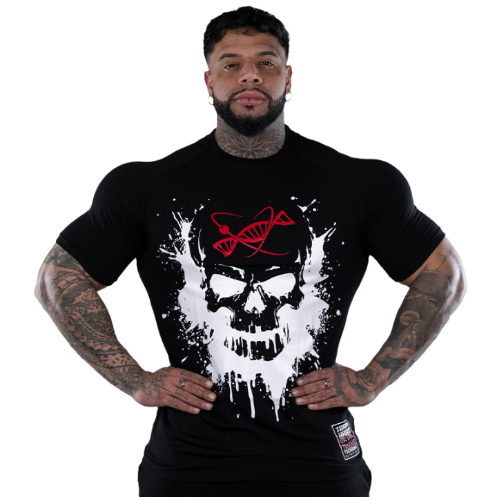 T-shirt Skull nera