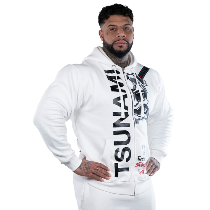 Sudadera con capucha Samurai blanca