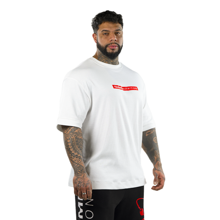 Tsunami Men's Box Logo Oversize T-shirt Blanco