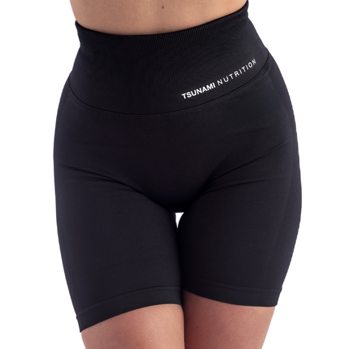 TN Clothing Frauen Nahtlose Shorts Schwarz - Tsunami Nutrition