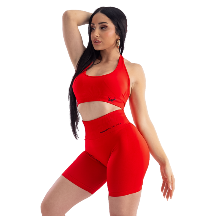 TN Clothing Frauen Nahtlose Shorts Rot - Tsunami Nutrition