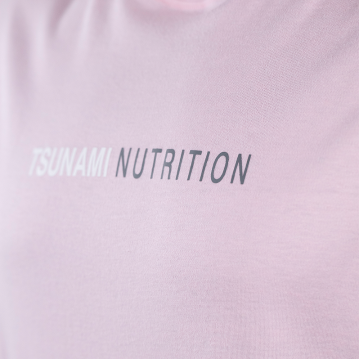 Tsunami Men's Oversize Box Logo Ärmel Rosa