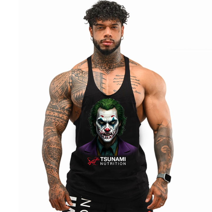 Schwarzes 'Bad Smile' Tank-Top für Männer