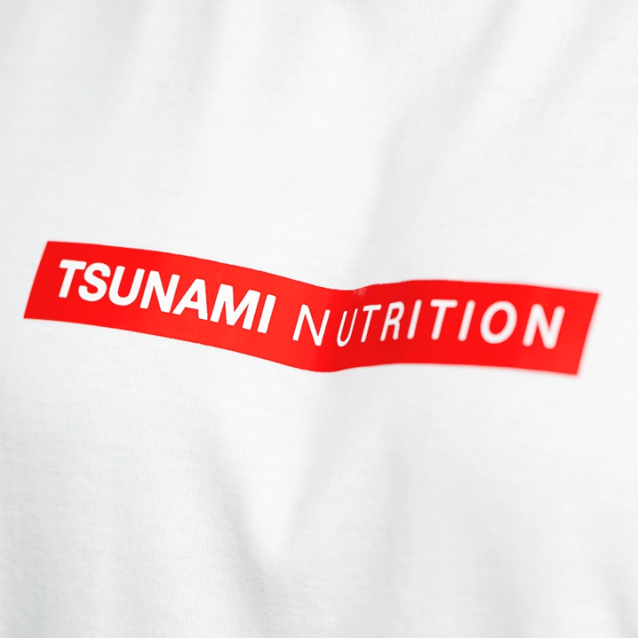 T-shirt Box Logo Oversize Tsunami Uomo Bianco