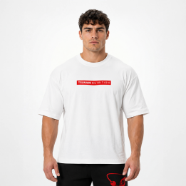 Tsunami Men's Box Logo Oversize T-shirt Weiß