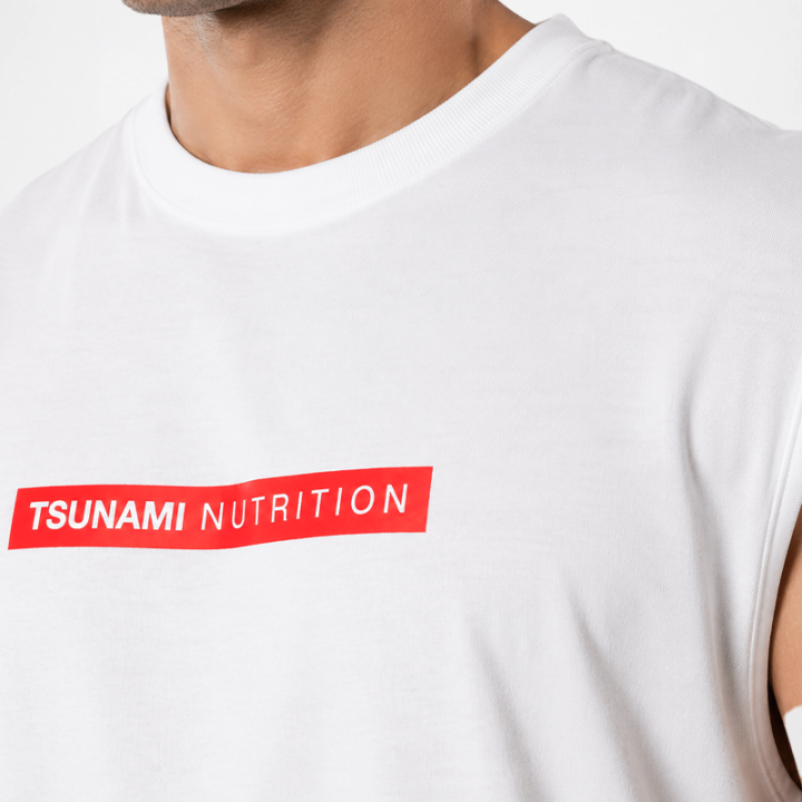 Smanicato Box Logo Oversize Tsunami Uomo Bianco