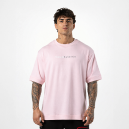 Tsunami Herren-T-Shirt in Übergröße Rosa