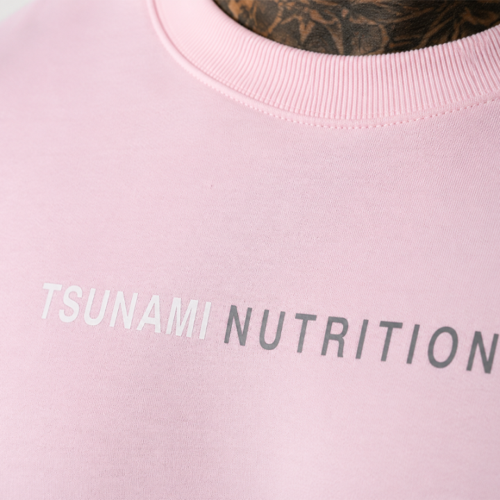 Tsunami T-shirt oversize hommes rose