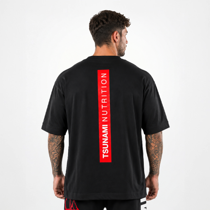 Tsunami Men's Box Logo Oversize T-Shirt Black
