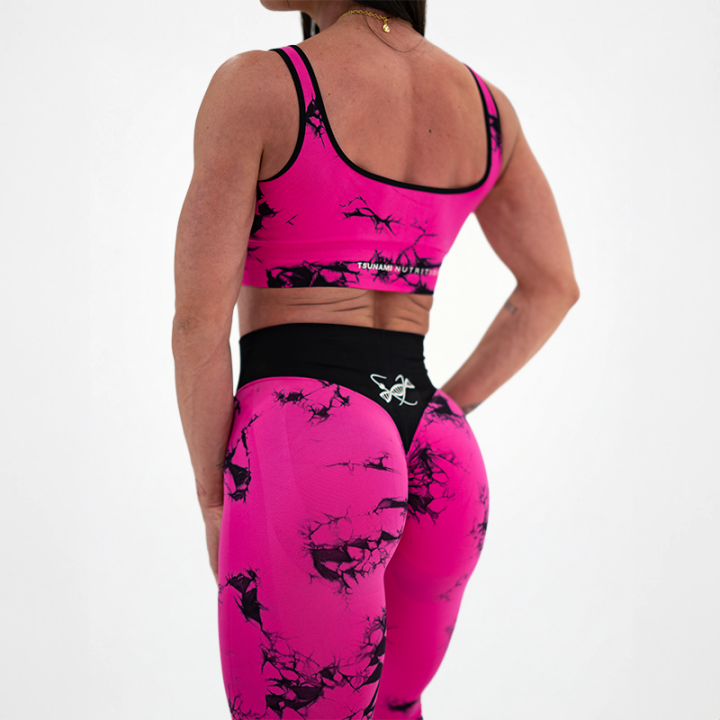 TN Clothing Top Donna Seamless Tie Dye Fucsia - Tsunami Nutrition
