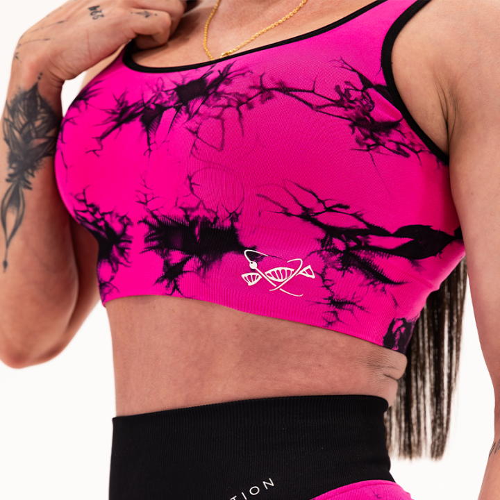 TN Clothing Top Donna Seamless Tie Dye Fucsia - Tsunami Nutrition