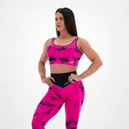 TN Clothing Top Donna Seamless Tie Dye Fucsia - Tsunami Nutrition