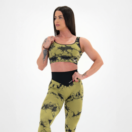 Tsunami Clothing Leggings Seamless donna tie dye verde militare - Tsunami Nutrition