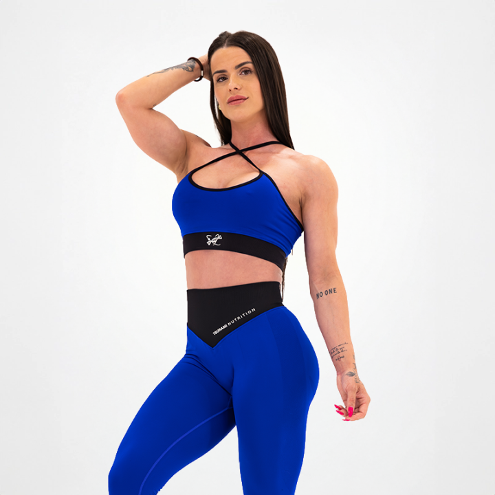 TN Clothing Frauen Nahtloses Top Blau - Tsunami Nutrition