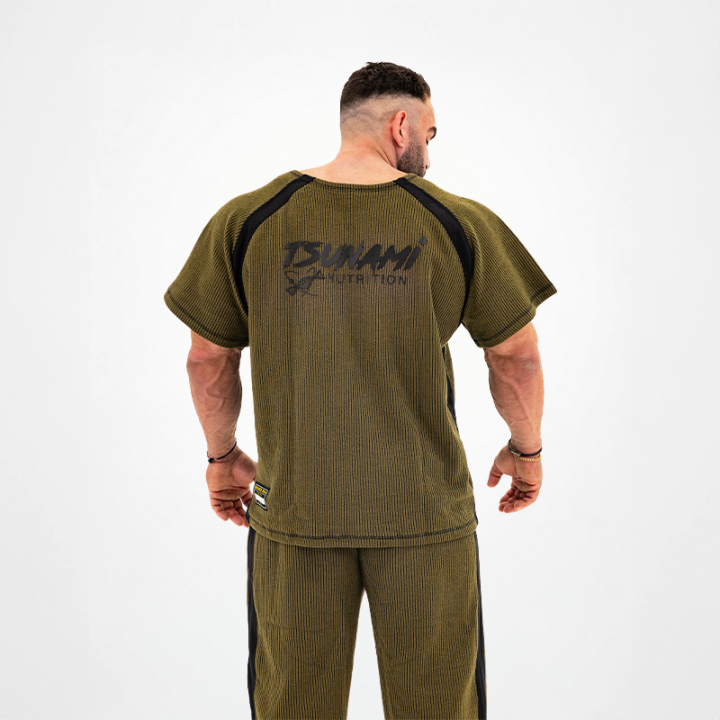 T-Shirt BB Oversize Golden Era Tsunami Verde Militare