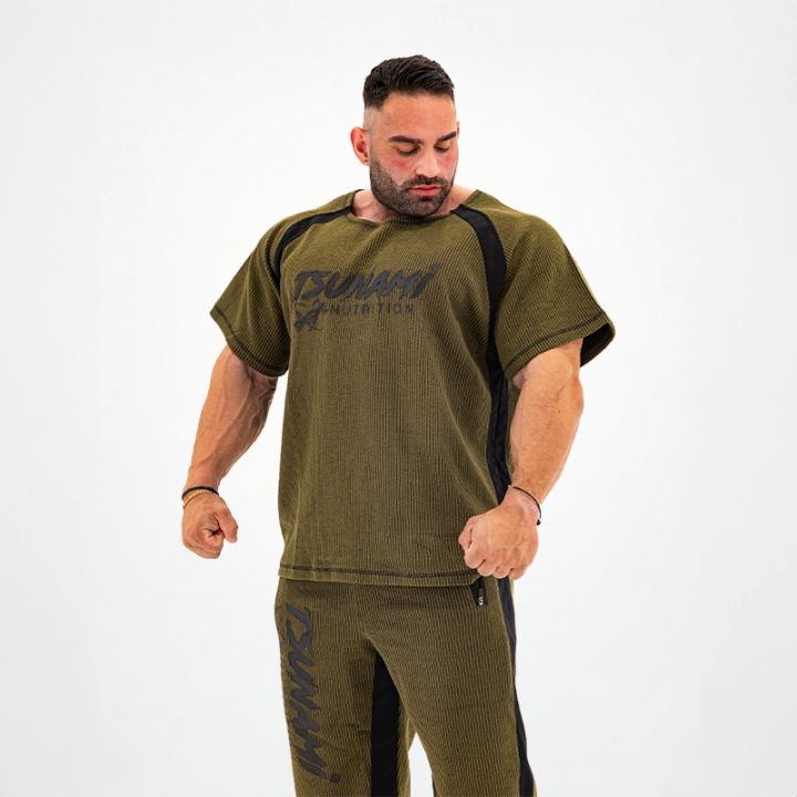 T-Shirt BB Oversize Golden Era Tsunami Verde Militare