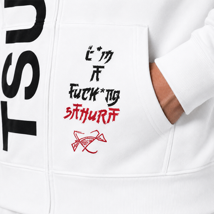 Sudadera con capucha Samurai blanca