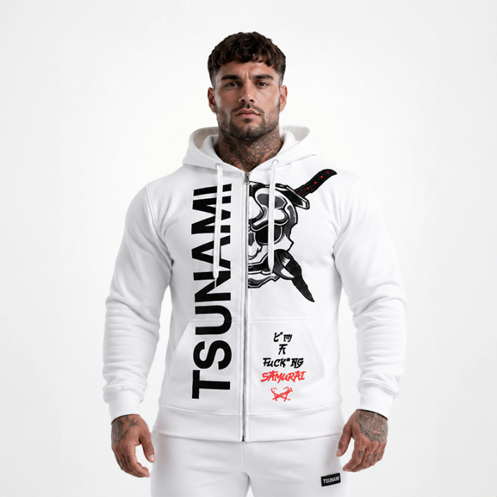 Sweat à capuche Samurai blanc