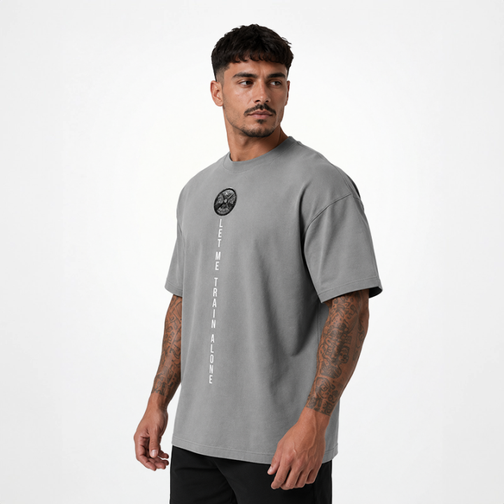 Oversized T-Shirt "LET ME TRAIN ALONE"