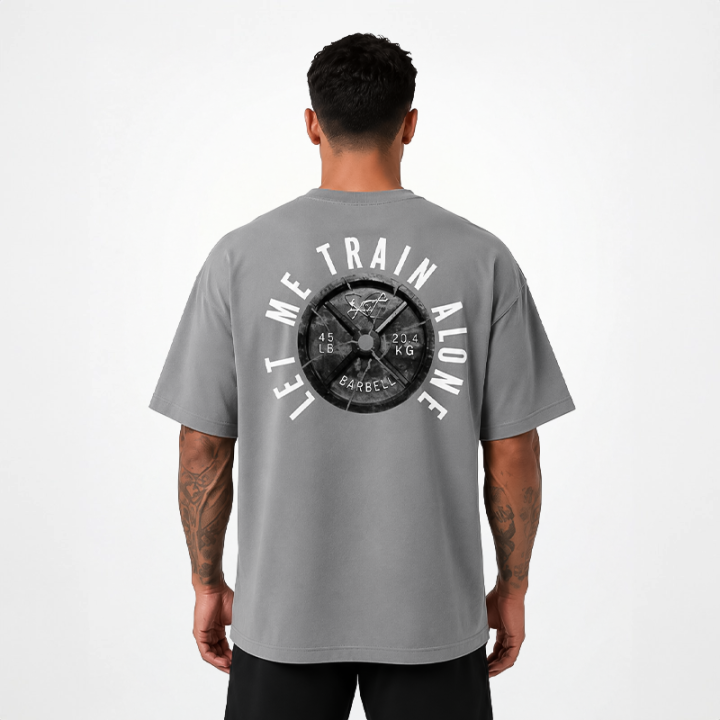 Camiseta oversize "LET ME TRAIN ALONE