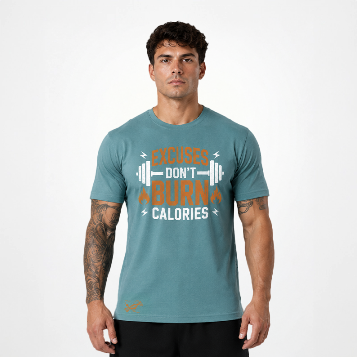 T-Shirt Vintage "EXCUSES DON'T BURN CALORIES"