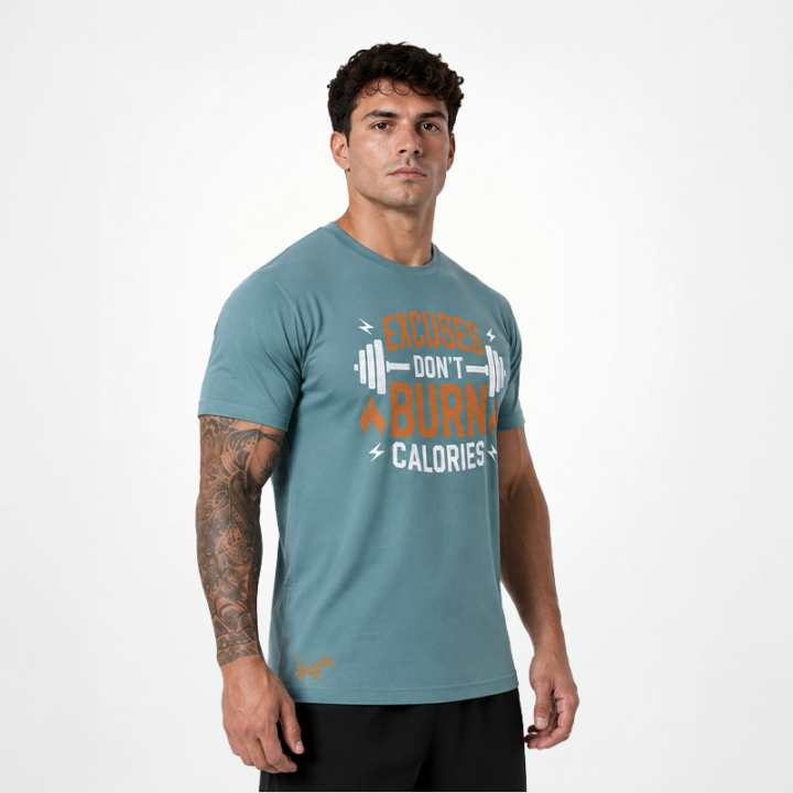 T-Shirt Vintage "EXCUSES DON'T BURN CALORIES"