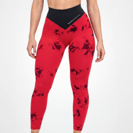Tsunami Clothing Leggings Seamless tie dye donna rosso - Tsunami Nutrition