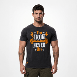 T-Shirt Vintage "THE IRON NEVER LIES"