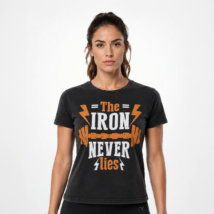 T-Shirt Vintage "THE IRON NEVER LIES"