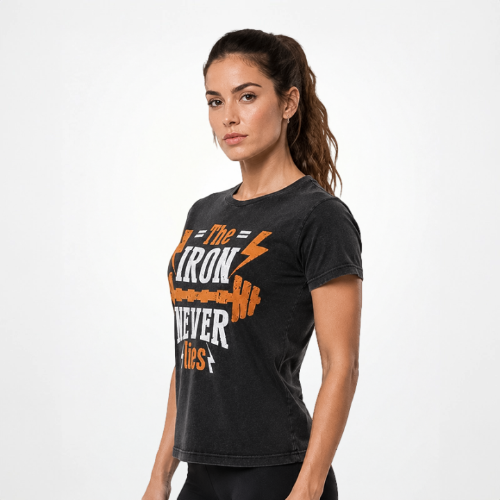 T-Shirt Vintage "THE IRON NEVER LIES"