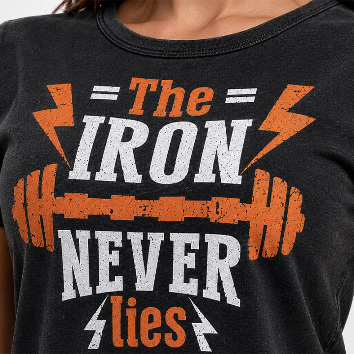 T-Shirt Vintage "THE IRON NEVER LIES"